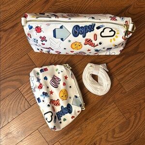 Emoji Print  Accessory Set 2 bags and a strap!